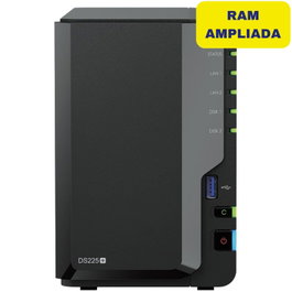 Synology DS225+/6G NAS DiskStation 2 Bahías (3.5''/2.5'') - 6GB DDR4 - Torre - Almacenamiento para Hogar y Edge con Puerto 2.5GbE